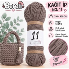 Beren Kağıt Ip No: 11 – 350-400 gr - Yumuşak - Çanta Örgü Ipi - Şapka, Cüzdan, Runner Dekorasyon ve El Örgüsü Ipi