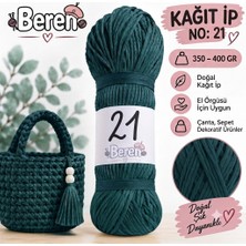Beren Kağıt Ip No: 21 – 350-400 gr - Yumuşak - Çanta Örgü Ipi - Şapka, Cüzdan, Runner Dekorasyon ve El Örgüsü Ipi