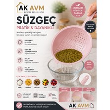 Ak Avm Mutfak Süzgeci Plastik Pirinç Sebze Makarna Meyve Yıkama ve Süzme Aparatı