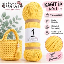 Beren Kağıt Ip No: 1 – 350-400 gr - Yumuşak - Çanta Örgü Ipi - Şapka, Cüzdan, Runner Dekorasyon ve El Örgüsü Ipi