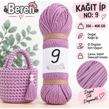 Beren Kağıt Ip No: 9 – 350-400 gr - Yumuşak - Çanta Örgü Ipi - Şapka, Cüzdan, Runner Dekorasyon ve El Örgüsü Ipi