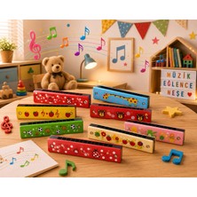 Home Dekor Hediye Çocuk Oyuncağı Renkli Desenli Müzik Aleti 6 Adet Çocuklar Için ahşap Mızıka Eğitici Eğlenceli Hediye