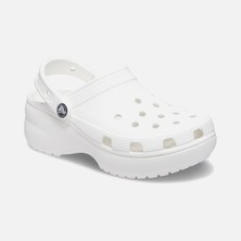 CROCS CLASSİC PLATFORM CLOG DOLGU TOPUK BEYAZ KADIN TERLİK 206750-100