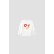 B&G Kız Bebek Beyaz Sweatshirt