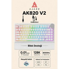 Ajazz AK820 V2 Manyetik Switch Kablolu Oyuncu Klavyesi 8000Hz Rapid Trigger Rgb