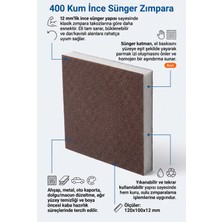 400 Kum Esnek Ince Sünger Zımpara 120X100X12 mm - Ahşap Metal Mutfak ve Hassas Yüzey Temizleme Padi