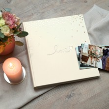 Goldbuch Raining Hearts Yapıştırmalı Düğün Albümü 30X31 cm 60 Beyaz Sayfa 180 Fotoğraf Roz Altın Yaldızlı