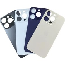 Genos Iphone 14 Pro Max Arka Kapak Lazer Kesim ( Pil Kapağı ) Cam - Siyah