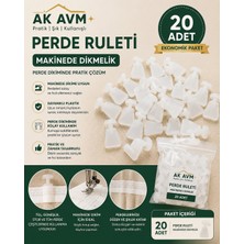 Ak Avm Perde Ruleti Makinede Dikmelik Perde Düğmesi Tül Fon Perde Dikim Aparatı 20 Adet