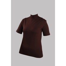 Hürrem Bone Kahve Body Balıkçı Yaka Viskon Yarım Kollu 1028_14
