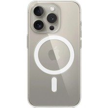 Genos IPHONE 15 Pro Magsafe Şeffaf Kılıf