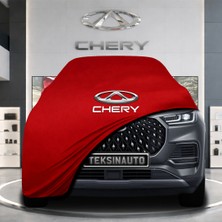 Chery Tiggo-7 (2023-) Kırmızı Kumaş Oto Branda Araca Özel Penye Araba Brandası Araç Örtüsü