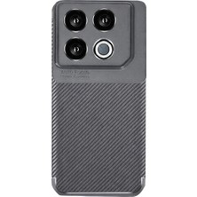 Elitse Infinix Gt 20 Pro Kılıf Auto Focus Karbon Kapak - Gri