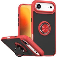 Elitse Apple Iphone 17 Air Montreal Yüzüklü Silikon Kapak - Kırmızı