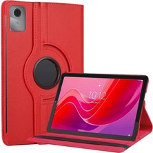 Elitse Lenovo Tab M11 TB330FU 360 Tablet Deri Kılıf - Kırmızı