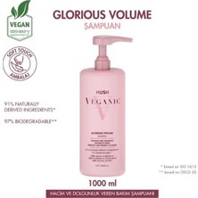 Hush Veganic Glorious Volume Zayıf Saçlar Için Hacim Veren Şampuan 1000 ml