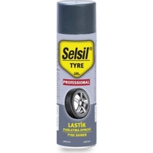 Selsil Lastik Parlatıcı Sprey - Kuruma ve Çatlamaya Karşı Koruma, Toz Tutmayan Parlak Görünüm, 500 ml - Tüm Araçlar İçin