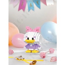 Elaa Aksesuar Daisy Duck Figürlü Lego- Ördek Karakterli LEGO -3d Zeka Geliştiren Mini Sevimli LEGO