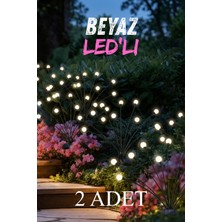 Empressco 2 Adet 6 Led'li Güneş Enerjili Bahçe Aydınlatması Beyaz Işık Peyzaj Süs Çiçeği