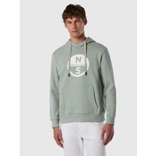North Sails Grafik Baskılı Kapüşonlu Pamuk Erkek Sweatshirt
