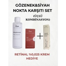 Doa Kozmetik Gözenek Sıkılaştırıcı ve Leke Karşıtı Cilt Bakım Seti - Glikolik Asit, Niacinamide, Retinal 3'lü Set