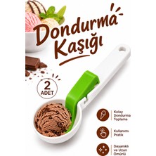 Dünya Sünger 2 Adet Pratik Dondurma Kaşığı – Sıkma Mekanizmalı Dondurma Topu Servis ve Porsiyonlama Kaşığı