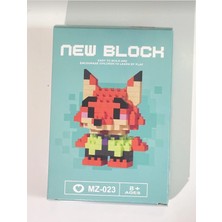 Elaa Aksesuar Nick Wilde Figürlü Lego- Tilki Karakterli LEGO -3d Zeka Geliştiren Mini Sevimli LEGO