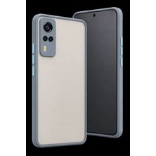 Elitse Vivo Y53S Kılıf Montreal Silikon Kapak - Gri