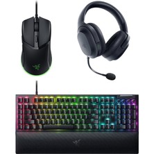 Razer BlackWidow V4 Klavye - Razer Barracuda X Kulaklık - Razer Cobra Mouse Bundle