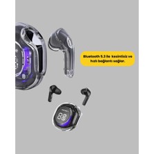 Techora Sale Bluetooth 5.3 Kablosuz Kulaklık 30MM Sürücü LED Ekranlı Mikrofonlu