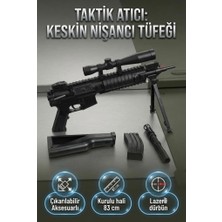 Farbu Oyuncak Keskin Nişancı Tüfeği – Kurulu 83 cm Lazerli ve Aksesuarlı Oyuncak Tüfek (Boncuk Mevcut Değildir)