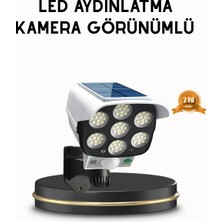 Mercora Tech Güneş Paneliyle Şarj Olan Hareket Sensörlü Dış Mekan Güvenlik Lambası Ayarlanabilir