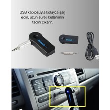 Mercora Tech Taşınabilir Bluetooth Aux Araç Müzik ve Konuşma Kiti