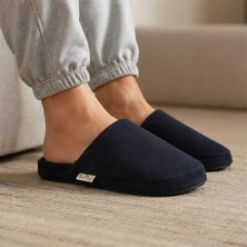 RS Riva Shoes Erkek Siyah Ev Terliği Peluş Içi Tüylü Yumuşak Tabanlı Kışlık Kapalı Ev Terliği