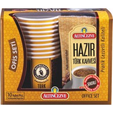 Altıncezve Ofis Seti | Hazır Türk Kahvesi Şekerli 10' lu Paket (10 Adet x 11 Gr)