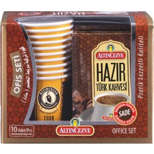 Altıncezve Ofis Seti | Hazır Türk Kahvesi Sade (Şekersiz) 10' lu Paket (10 Adet x 7 Gr)