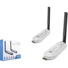 Hadron HDX1386 Kablosuz HDMI Görüntü Aktarım Seti 1080P 60 Hz 100 M Gri