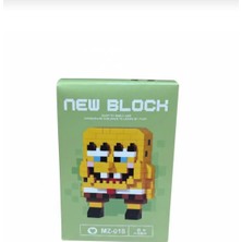 Elaa Aksesuar Sünger Bob Figürlü Lego- Sünger Bob Karakterli LEGO -3d Zeka Geliştiren Mini Sevimli LEGO