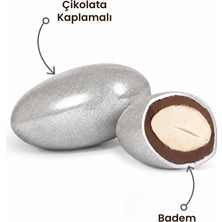 Nizip Online Kuruyemiş Parlak Gümüş Badem Draje 500 G