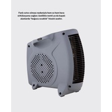 Techora Sale Fanlı Elektrikli Isıtıcı Termostatlı Güvenli Yanmaz Plastik Gövde