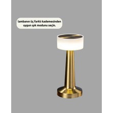 Mercora Tech Touch Gece Lambası – Dokunmatik Kontrol, Kablosuz Kullanım, Metal Gövde