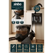 Sinbo SCC-7609 Koltuk ve Halı Yıkama Makinesi 1000 W Güçlü Motor ile Siyah Renk 18KPA Yüksek Performans