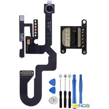 Genos Uyumlu Iphone 8 Plus Iç Kulaklık Ahize Üst Hoparlör + Ön Kamera Sensör Filmi Flexi + Montaj Set