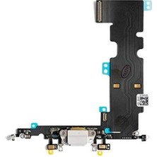 Genos Apple Iphone 8 Sarj Soket ve Mikrofon Filmi Beyaz (A Kalite)
