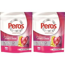 Peros Pratik Matik Çamaşır Deterjanı Kapsülü - Tableti 52 Adet Renkliler (2pk*26)