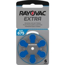 TeknoKapsül Rayovac 675 Numara Kulaklık Pili 6'lı Paket