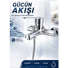 VİTKARSU ARMATÜR Lüx Delta Mix Banyo Bataryası  (Yerli Üretim ) - Pirinç Gövde