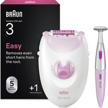 Braun Silk·épil 3 Kablolu Epilatör, Kalıcı Pürüzsüz Cilt, 3-202