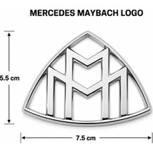 EP Garaj Otomotiv Mercedes Maybach Krom Logo Amblem – 5,5 cm × 7,5 cm
