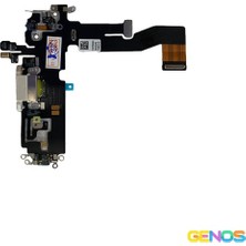 Genos iPhone 12 Pro Uyumlu Bordlu Şarj Soketi (Beyaz) (SN810054)